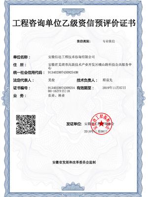 乙级资信预评价-信达